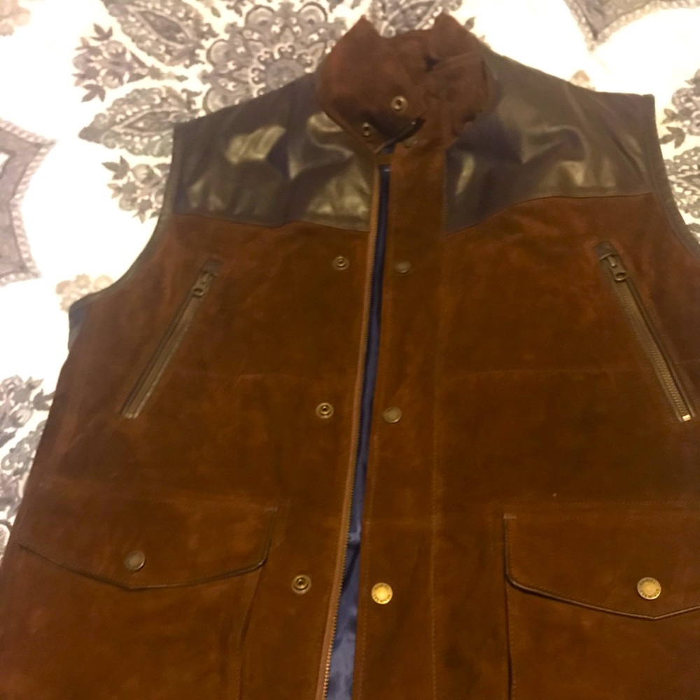 Men’s Genuine leather and suede vest